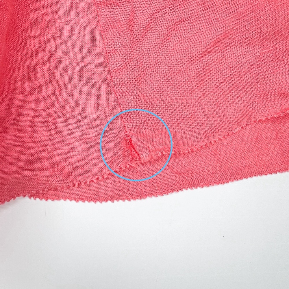 Eileen Fisher Coral Sleeveless A-Line Linen Dress - Picture 9 of 9